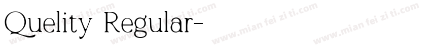 Quelity Regular字体转换